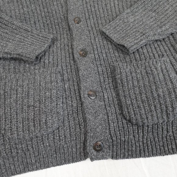 L.L. Bean Classic Ragg Wool Sweater Men's Large Tall Lambswool Knit Cardigan - Picture 4 of 10
